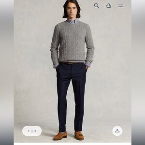 NWT! Lauren Ralph Lauren Slim Fit Wool Twill Trousers.